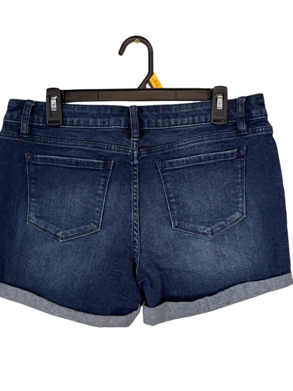 3/$20 a.n.a Dark Blue Roll-Cuff Denim Shorts - Picture 2 of 3